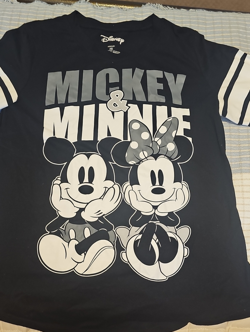 Disney Black & White Mickey and Minnie Graphic Tee